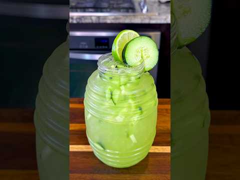 Agua Fresca de Pepino con Limón #shorts