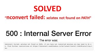 100% SOLVED: nbconvert failed: xelatex not found on path
