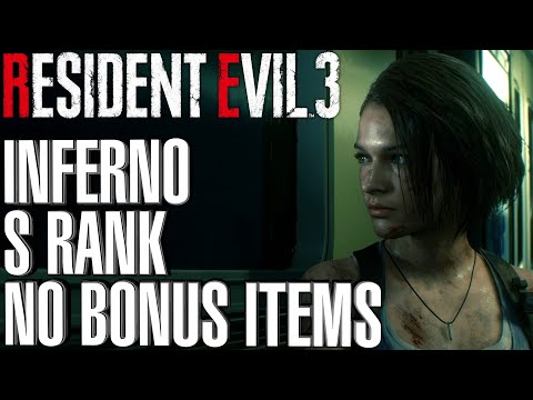 Resident Evil 3 Remake Inferno S Rank No Bonus Items Walkthrough / Guide