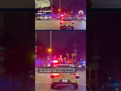 Driverless Waymo taxi drives through active police scene