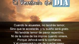 Miniatura del video: El versiculo del dia .com - Proverbios 3 v24-26