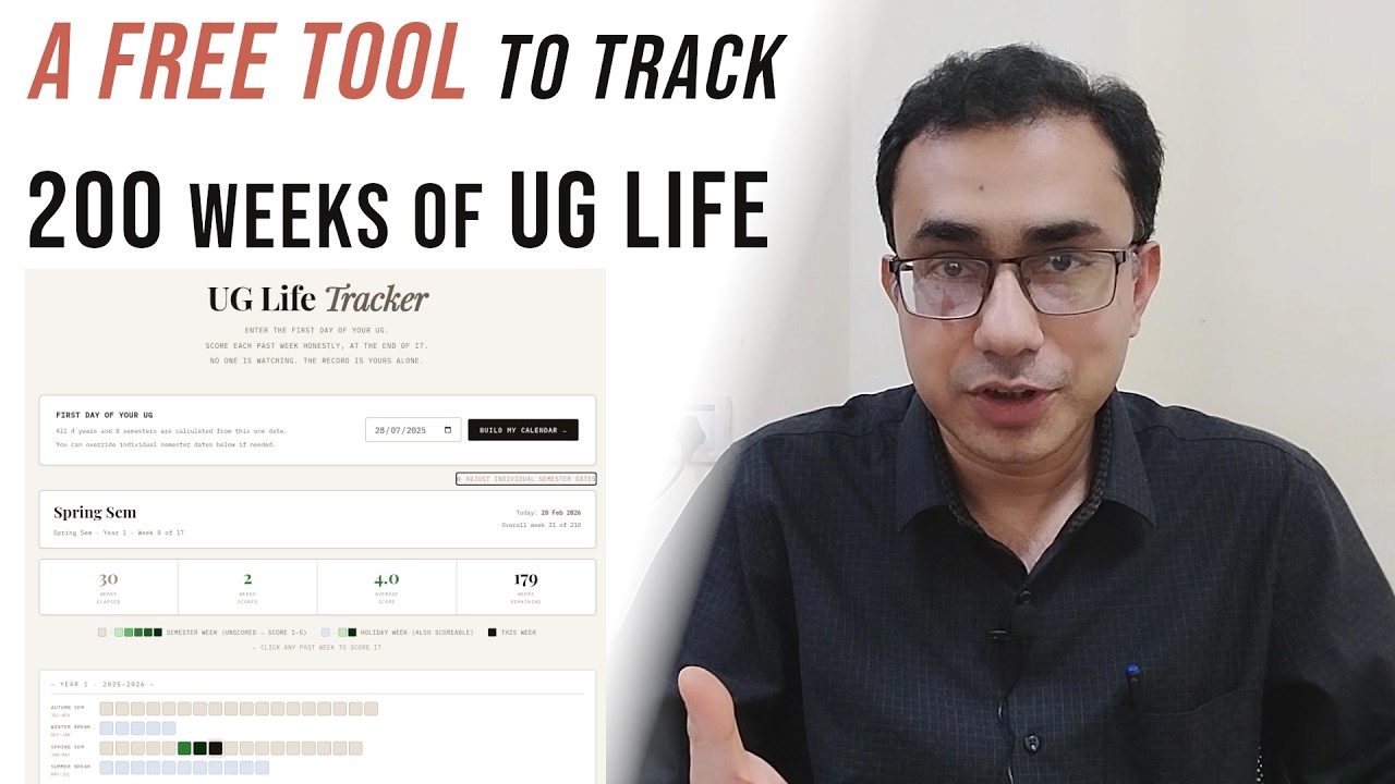 A simple and free tool to track the 200 weeks of your UG life