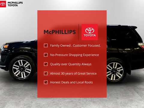 2022 Toyota 4Runner 4WD in Black for sale at McPhillips Toyota in Winnipeg, MB