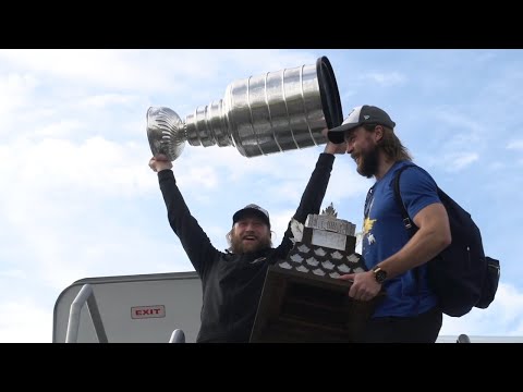 Lightning greeted at airport after Cup Final victory