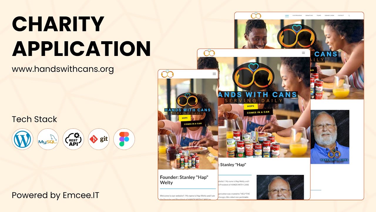 Hands With Cans - Charity Application