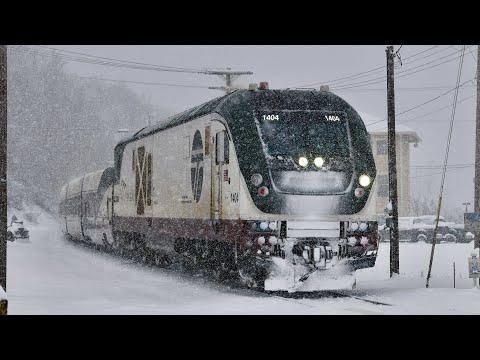 Amtrak Cascades Trains in the Snow - Winter 2024