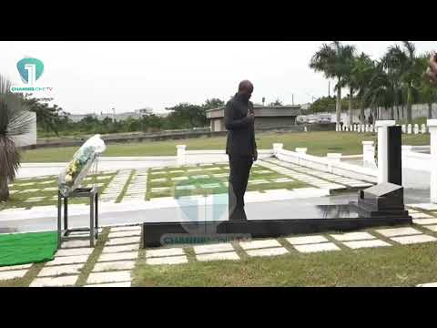Gabon President Pays Tribute to Jerry John Rawlings During Official Visit to Ghana