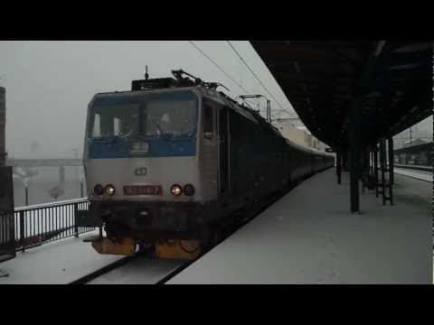 Odjezd vlaku R 774 Říp (ČD 162.046, zpoždění 13 min) - Ústí nad Labem hl.n., 23. 2. 2013