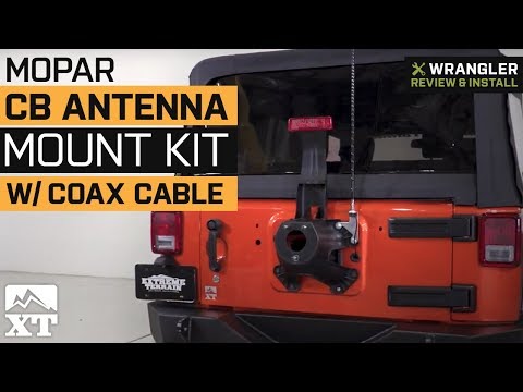 Jeep Wrangler Mopar CB Antenna Mount Kit w/ Coax Cable (2007-2018 JK) Review & Install