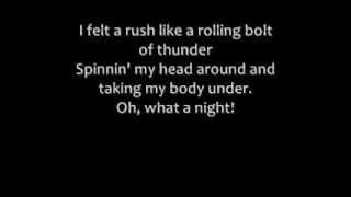 THE FOUR SEASONS - Oh What A Night  (lyrics)