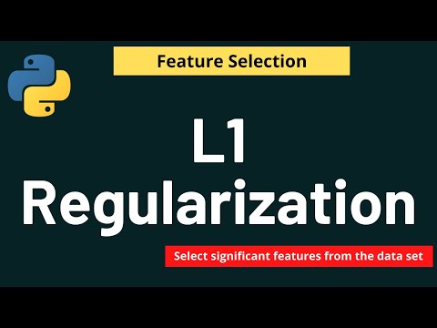 Python Feature Selection L1 Regularization Machine Learning Feature Selection Python