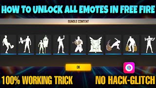 How To Unlock All Emotes In Free Fire | How To Get Free All Emotes In Free Fire | Emote Trick 2021