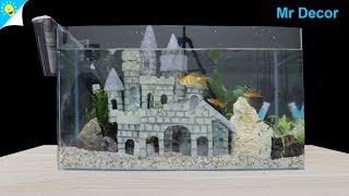 DIY Aquarium Castle - Aquarium Decoration Ideas - How To Make Fish Tank Decoration Ideas