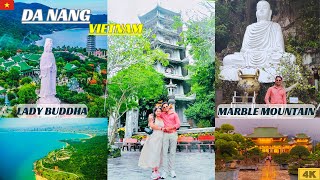 MARBLE MOUNTAIN DA NANG | LADY BUDDHA VIETNAM FAMOUS TOURIST PLACES 2025 | HAN MARKET | PINK CHURCH