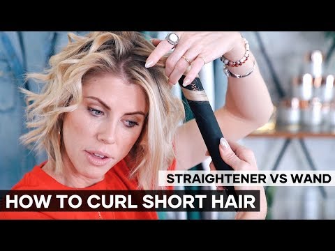 How To Curl Hair With A Straightener VS Wand | SHORT...