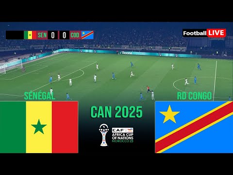 🔴EN DIRECT : SÉNÉGAL vs RD CONGO - Coupe d'Afrique des Nations 2025 Match en direct aujourd'hui |PES