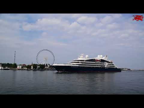 Le Champlain in  Warnemünde am 26.06.2022 beim Einlaufen