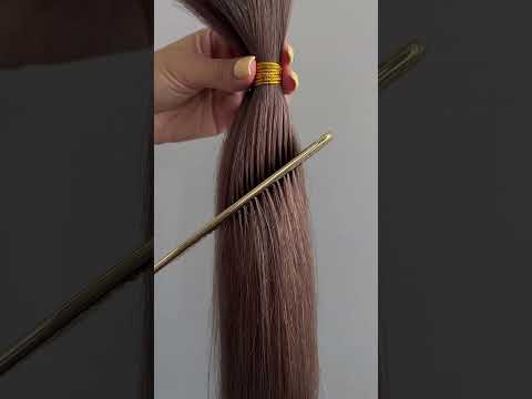Волосы для наращивания в срезе 60 см, 100 грамм, орех №08 video
