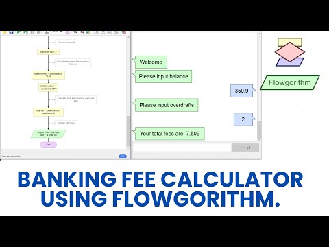 Banking Fee Calculator Using Flowgorithm