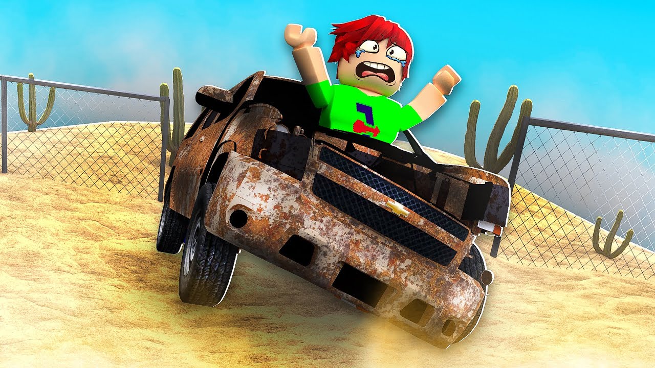 QUEBRANDO CARROS NA MONTANHA DO ROBLOX…