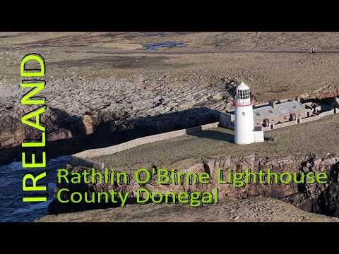 Lighthouses from the Air ☘️ Flight over Rathlin O'Birne Lighthouse | County Donegal