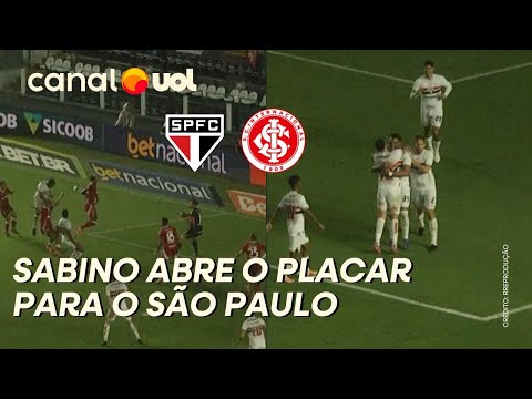 SABINO ABRE O PLACAR PARA O SÃO PAULO CONTRA O INTER APÓS COBRANÇA DE FALTA! VEJA O GOL