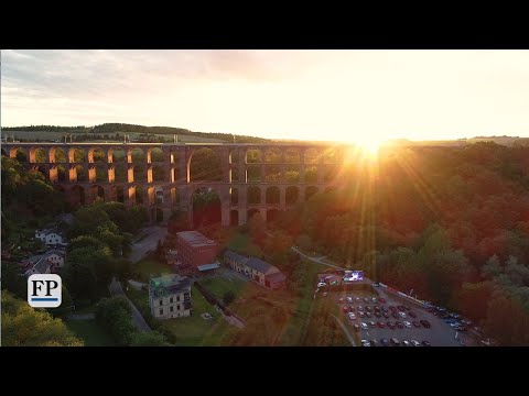 Erstes Autokonzert an der Göltzschtalbrücke