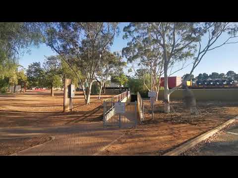 Freight train passes through Crystal Brook South Australia