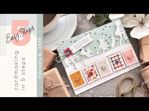 CARDMAKING IN 5 EASY STEPS | More Spellbinders - Simple Stories Say Cheese Classic Pooh | 007