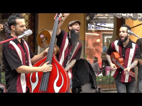 The Rebel Boogie Trio: "Tutti Frutti" - Busking in Tapapiés