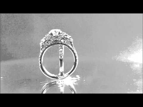 14K WHITE GOLD ROUND CUT DIAMOND ENGAGEMENT RING AND BANDS 2.00CTW - KNR INC - 688