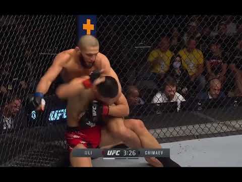 UFC 267: Khamzat Chimaev vs Li Jingliang best fight UFCХамзат Чимаев и Ли Жинлиян бой