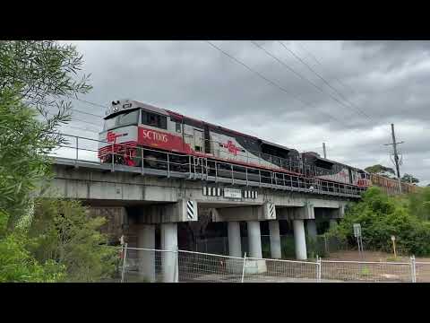 SCT 005-SCT 007 SCT boxcar train at ￼ Casula parkland 19/8/23￼￼