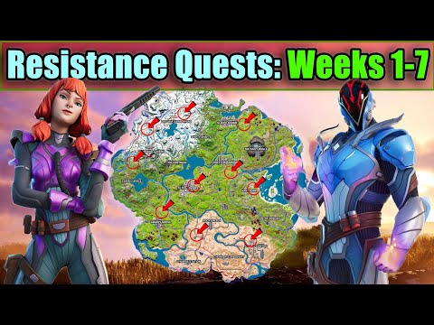 All RESISTANCE QUESTS (Weeks 1-7) // Fortnite Season 2 Chapter 3