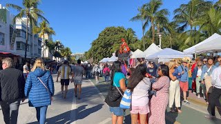 Miami Beach Ocean Drive Walk during Art Deco Weekend 2023