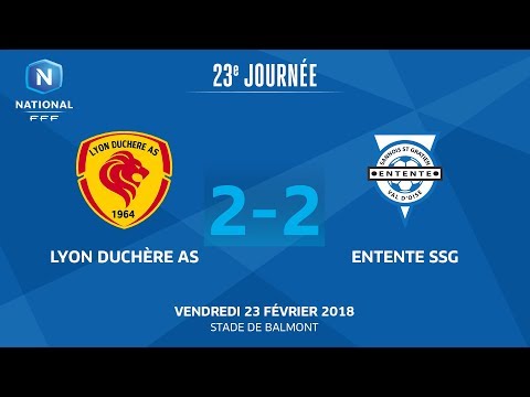 J23 : Lyon Duchère AS - Entente SSG (2-2), le replay