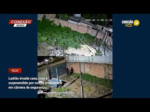 Vídeo: Ladrão invade casa, mas é surpreendido por voz de proprietário em câmera de segurança.