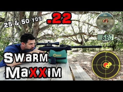 Gamo Swarm Maxxim .22 Air Rifle - Accuracy Test !! - 25 & 50 Yards + Full REVIEW - Airgun/Pellet Gun