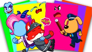 [PaperDIY] SHERIFF LABRADOR Panics to Save LITTLE FOX From ANTEL’s Trap! 😱🔥 | Sticker Book DIY