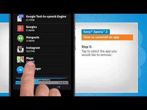 How to uninstall an app in Sony® Xperia™