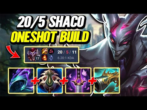 20 Kills Glasscannon Shaco - S14 Emerald Ranked [League of Legends] Full Gameplay - Infernal Shaco