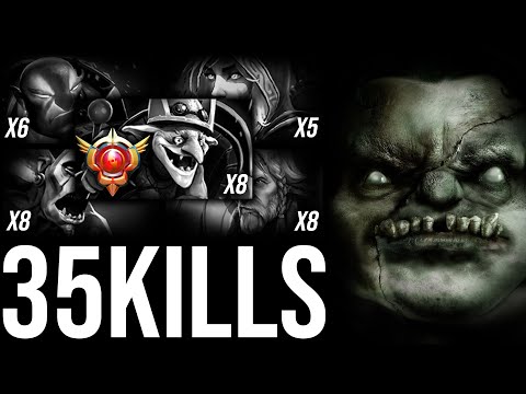 When Pudge Activates FARMING HEROES Mode - No Mercy Destroy Them All | Pudge Official