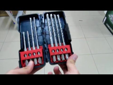 Unpacking / unboxing Bosch SDS-plus Bohrer-Set in Tough Box 8-tlg. 2607019902