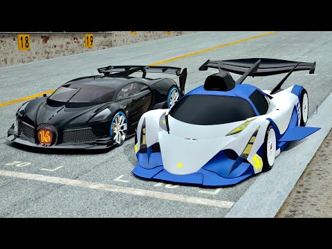 Devel Sixteen GTR vs Bugatti Black Devil at Nardo Speed Ring