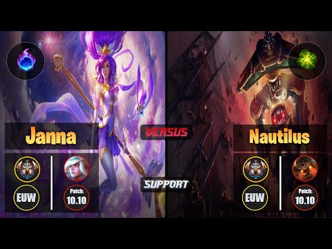 Challenger JANNA [Arcane Comet] (Support) VS  NAUTILUS - Challenger EUW Patch 10.10