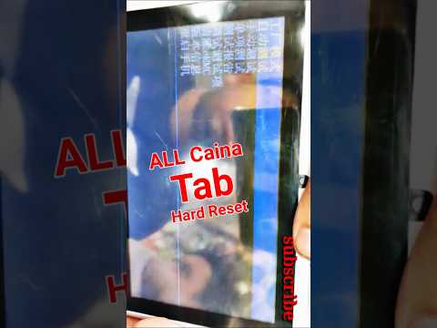 All China Tab Hard Factory Reset