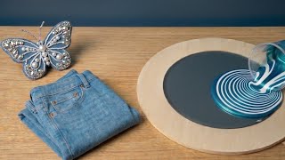 Try This NEW VIRAL HACK! LUXE Rhinestone and Denim Butterfly Mirror