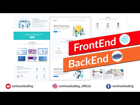 Website FrontEnd ReactJS and BackEnd PHP - Template Agency Demo