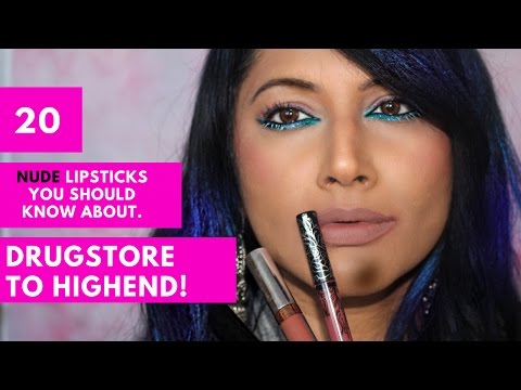 TOP NUDE LIPSTICKS FOR INDIAN /BROWN/OLIVE/TAN SKIN. REVIEW + SWATCH + lipstick tutorial Video