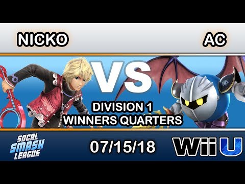 SCSL - FAD | Nicko (Shulk) Vs. AC (Metaknight) Winners Quarters - Smash 4